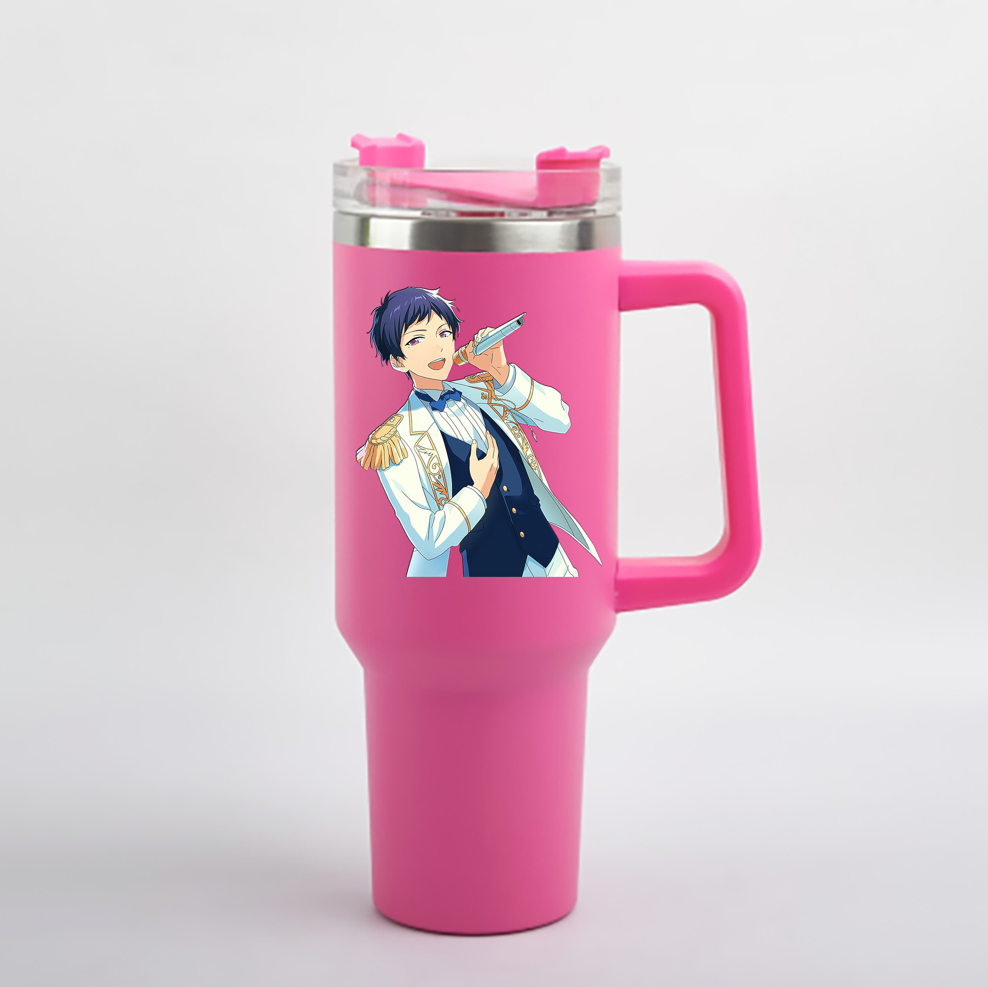 （画像用） あんさんぶるスターズ! Ensemble Stars 1200mL車用タンブラー - クリスタルステッカー（プラスチックストロー付き）
